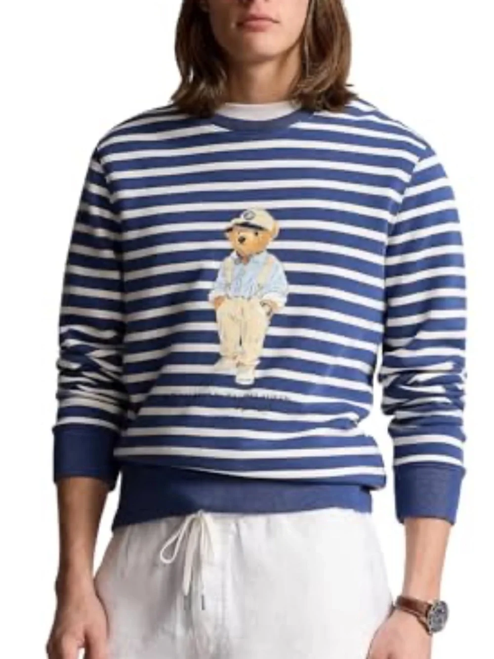 Polo Ralph Lauren Polo Bear Stripe Sweatshirt | 2XB NWT